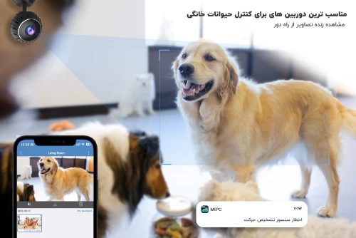 مراقبت از حیوانات خانگی با دوربین های مینی کوچک از راه دور