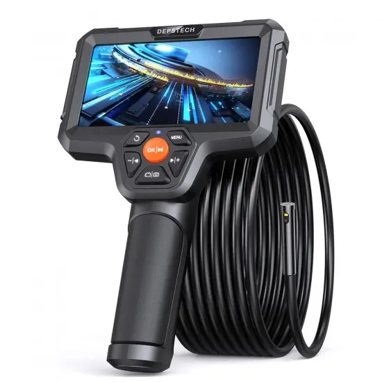 دوربین شلنگی Depstech DS500 مانیتور دار، لنز ۲ گانه