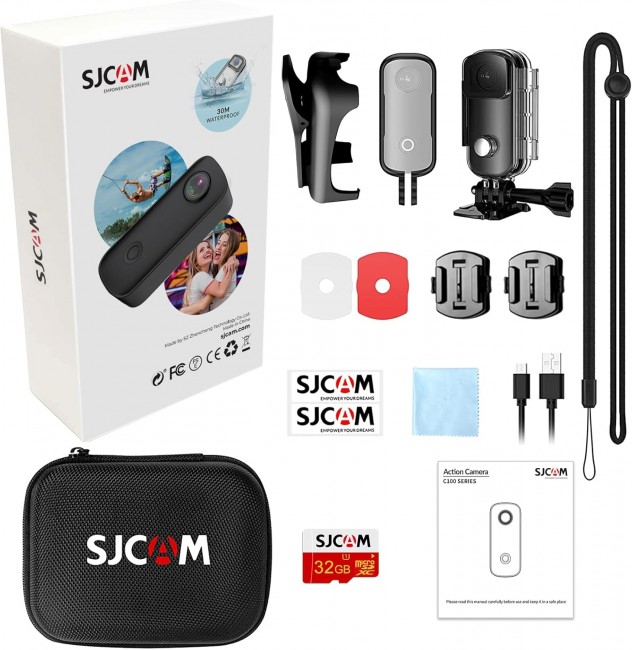 دوربین اکشن SJCAM مدل C100، لرزشگیر داخل، 4k، ضدآب، اتصال بیسیم