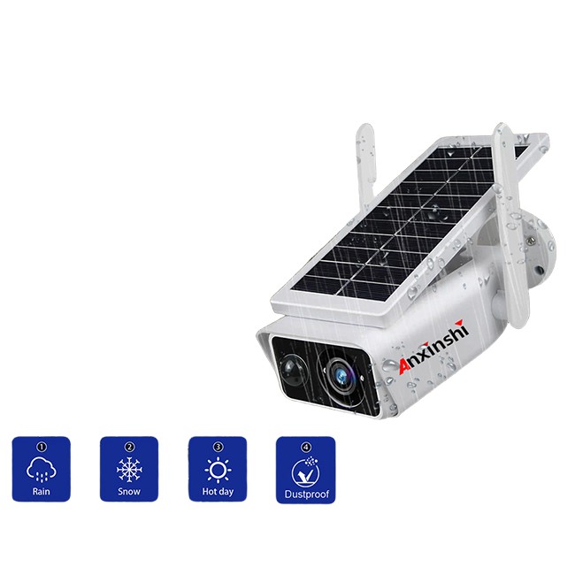 دوربین مداربسته باتری خورشیدی بولت anxinshi مدل ASIH20-PT3403 ضدآب