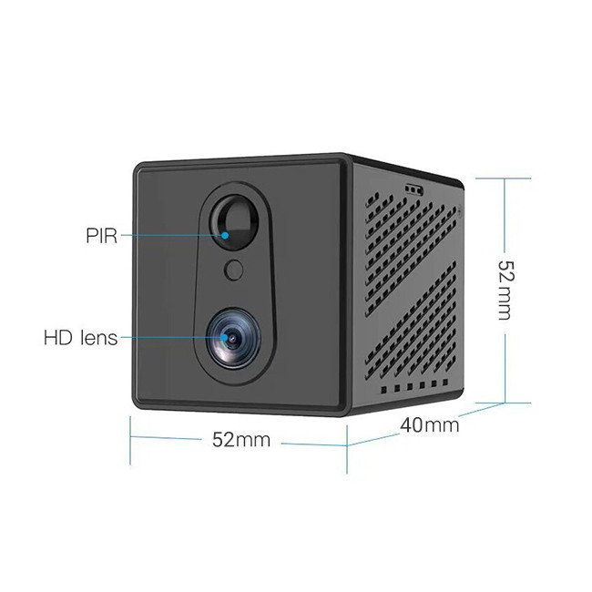 ابعاد دوربین کوچک بیسیم مخفی مدل CB70W