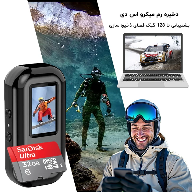 رم میکرو اس دی دوربین اکشن ورزشی کوچک و سبک مدل L11PRO