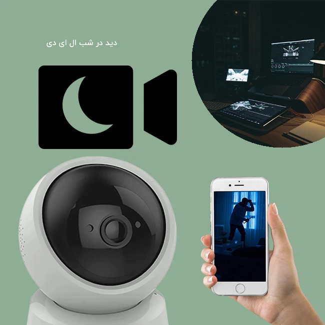 دید در شب دوربین 360 درجه برایتون briton مدل briton 2112P8