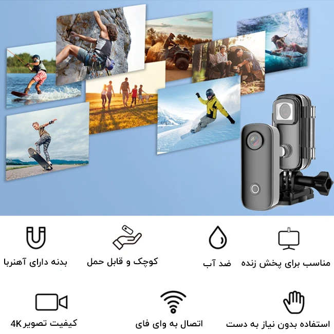ویژگی های دوربین sjcam c100