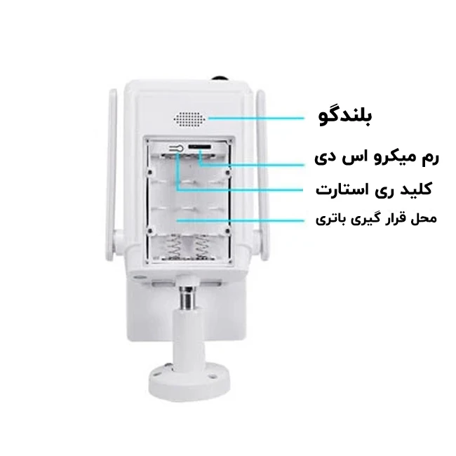 دوربین مداربسته باتری خورشیدی بولت anxinshi مدل ASIH20-PT3403 ضدآب