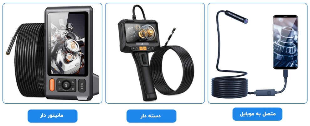 انواع و مدل های مختلف دوربین آندوسکوپی شلنگی صنعتی