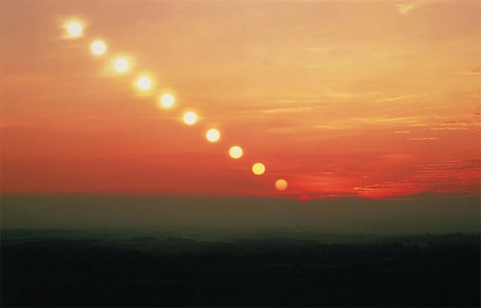 تایم لپس غروب خورشید