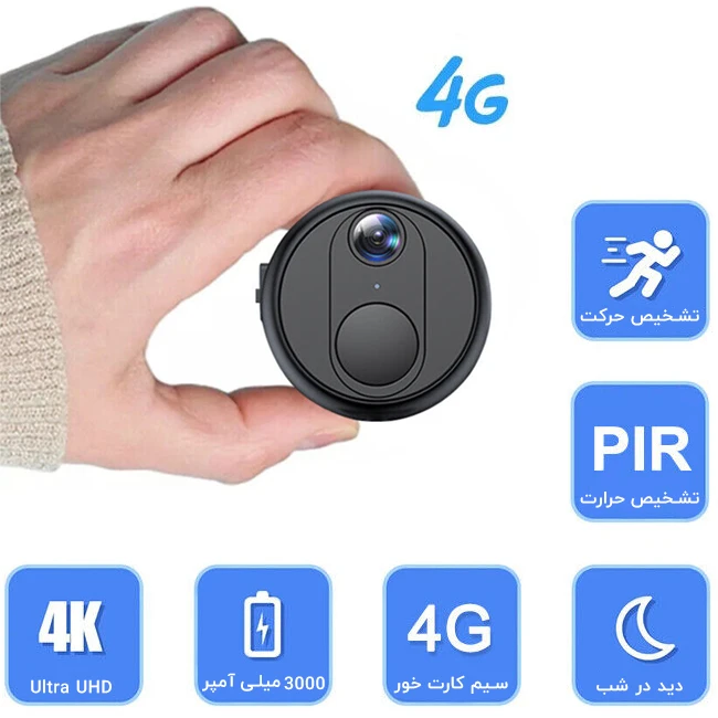 دوربین مینی کوچک QC01 سیم کارت خور 4G