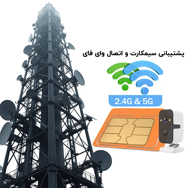 اتصال سیمکارت و کنترل از راه دور دوربین نظارتی خانگی پیشرفته مدل PS001