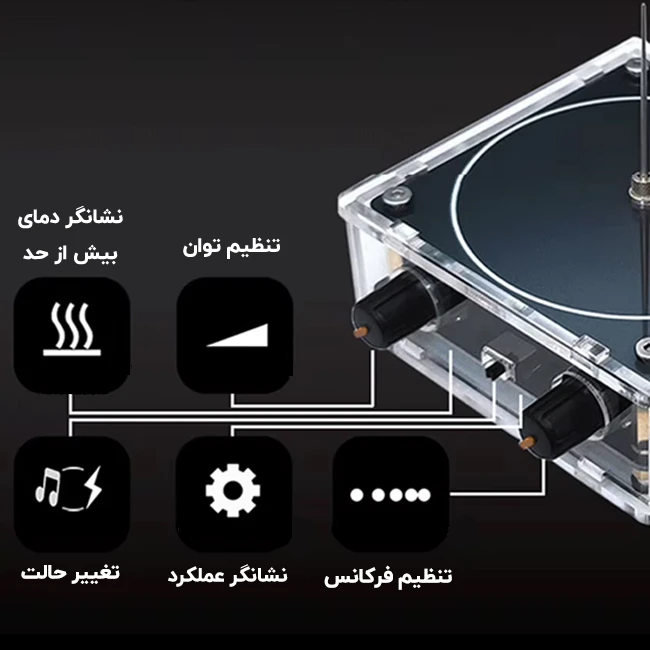 کلید های کنترل تسلا کویل بلوتوثی با پخش موسیقی TESLA COIL