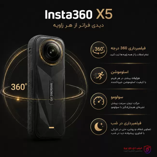 حالت های مختلف فیلمبرداری دوربین اینستا Insta360 X5