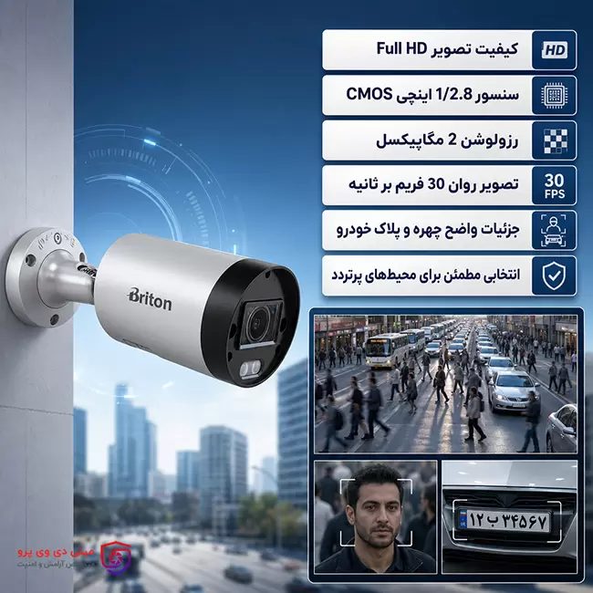 کیفیت تصویر Full HD برایتون Briton IPC-714211C2C-TALZ