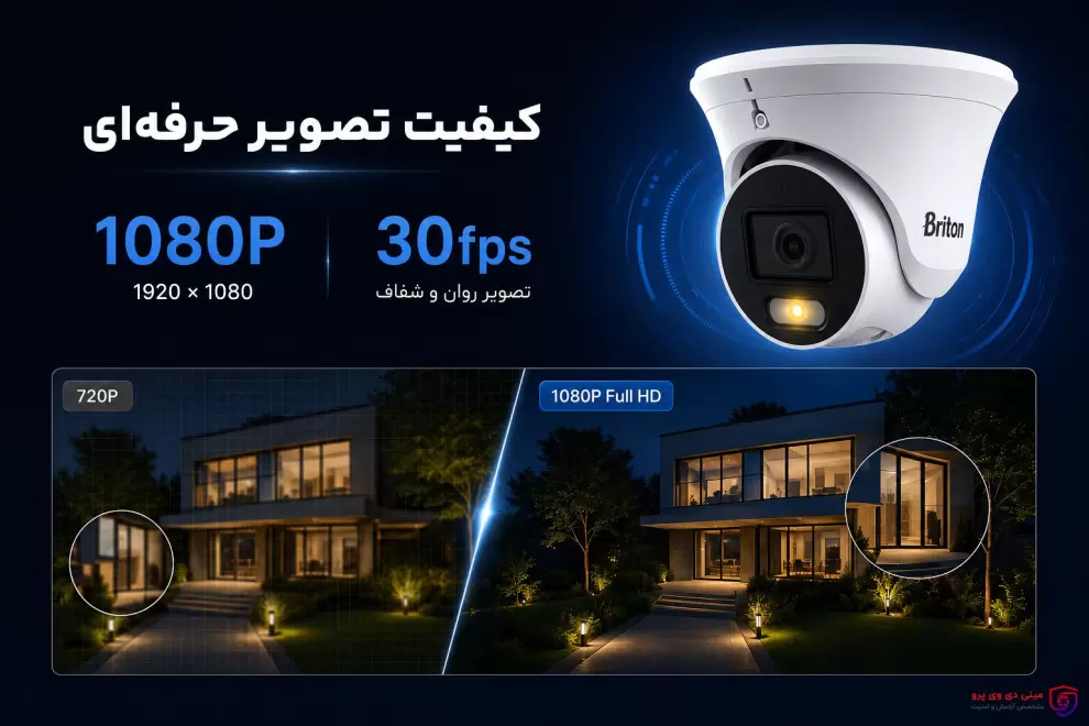 کیفیت تصویر Full HD 1080P و نرخ 30 فریم بر ثانیه در دوربین تحت شبکه برایتون IPC-52T9AR-FMU