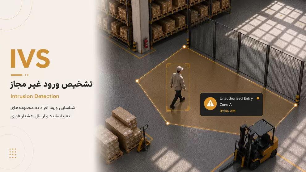 فناوری IVS در تشخیص ورود غیرمجاز (Intrusion Detection) به محدوده حفاظت شده در انبار