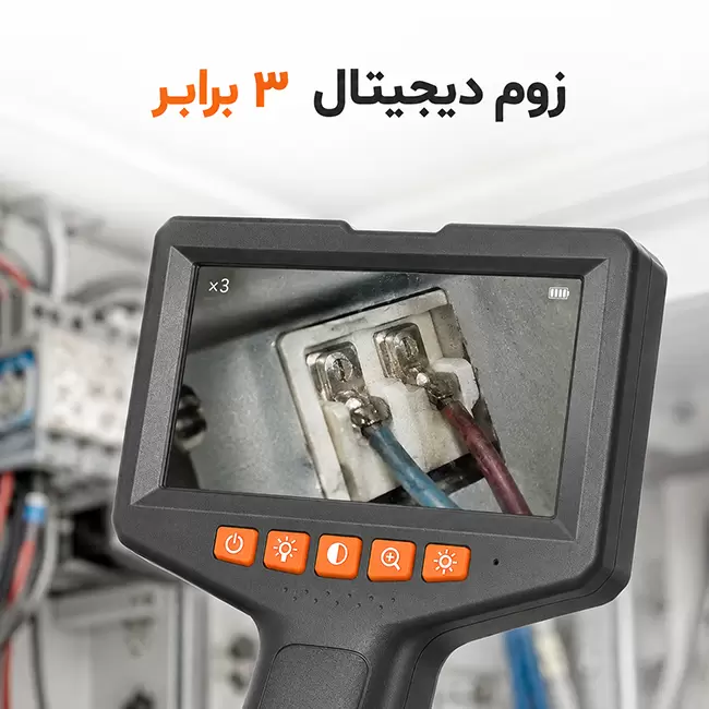 زوم دیجیتال ۳ برابر ویدیو بوروسکوپ G41 روی اتصالات داخلی