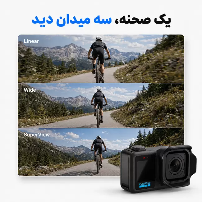سه میدان دید Linear، Wide و SuperView در دوربین میشن 1