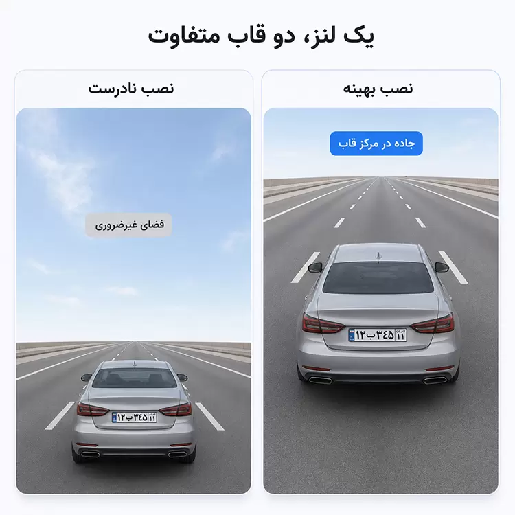 تأثیر زاویه نصب دوربین خودرو بر میدان دید