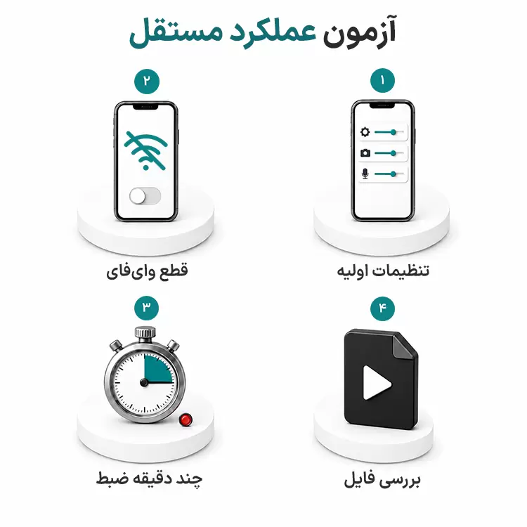آزمایش ضبط مستقل بدون وایفای