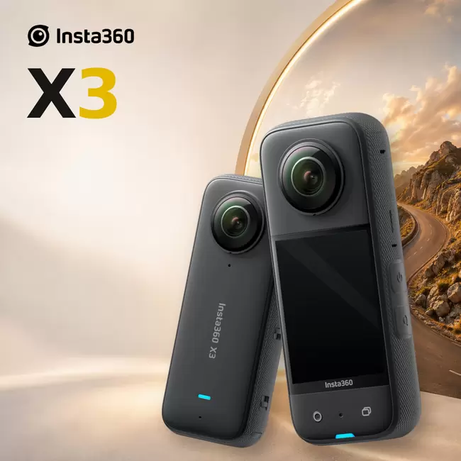 دوربین ۳۶۰ درجه Insta360 X3 با نمایشگر لمسی