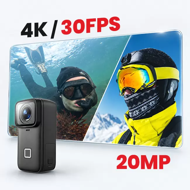فیلمبرداری 4K با نرخ ۳۰ فریم دوربین SJCAM C200 Pro