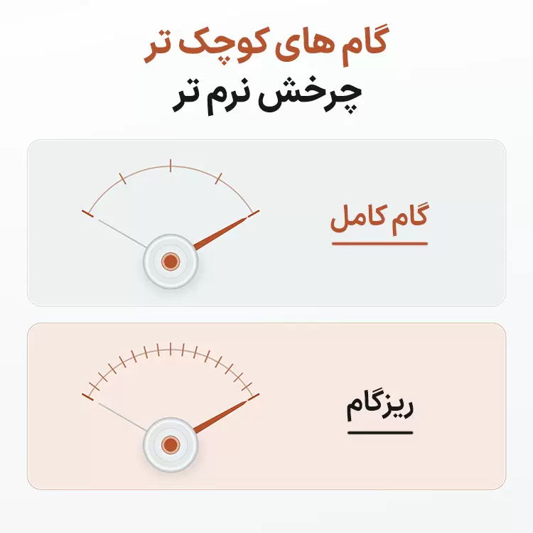 مقایسه حرکت گام کامل و میکرو استپینگ